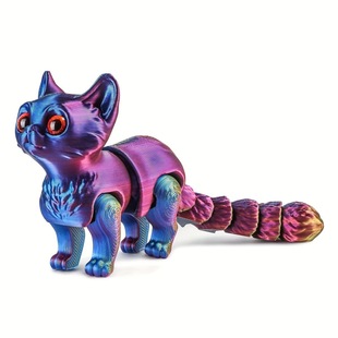 3D Printing Joint Movable Kitten Handmade Animal Ornaments Girls Boys Children Toys Gift Super Cute