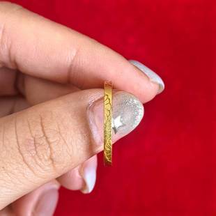 Золотое кольцо с гравировкой в ​​стиле Goldsmith, женское нишевое доступное роскошное модное персонализированное однотонное кольцо высокого класса