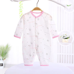 Baby Air-conditioning Clothing Summer Thin Children's Clothes Baby First-born Baby Butterfly Clothes Baby Cotton jumpsuit
