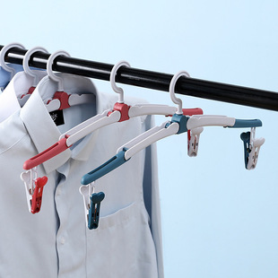 Household Simple Portable Folding Hanger Socks Underwear Pin Travel Clothes Hanger Student Dormitory Children's Hanger