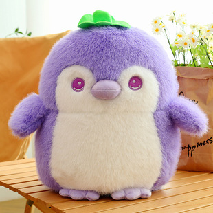 Cartoon Fruit Penguin Fruit Doll Polar Penguin Plush Doll Children's Accompanying Pillow Gift for Girls