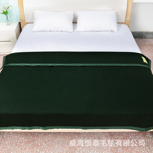 [factory Spot Wholesale] 09 Wool Blanket Military Blanket Warm Antistatic Thickeneded Cover Blanket Military Green 2KG