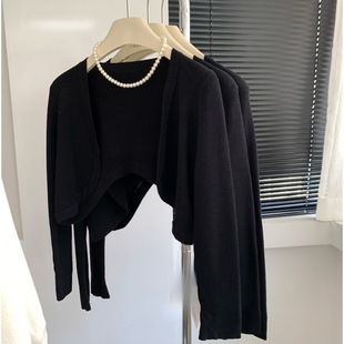French Style Waistle Ice Silk Knitted Cardigan 2024 New Style Thin Shawl Long Sleeve Summer Outer Wear Women's Sunscreen Clothing