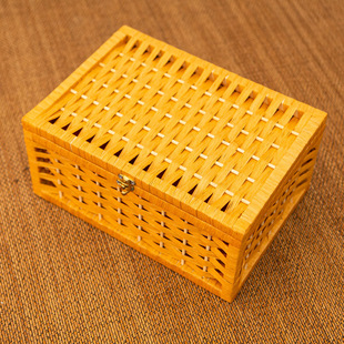 Paper rattan storage box desktop storage box with lid snack box sorting sundries box