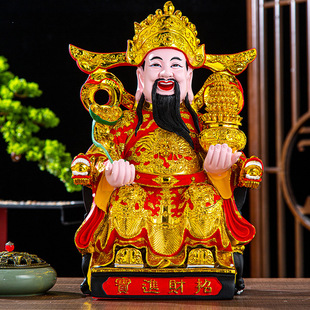 God of Wealth Resin Buddha Decoration Wen God of Wealth Moved to Open Gift Shop to Honor the God of Wealth