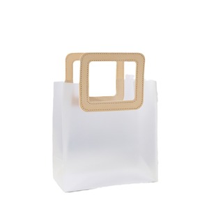 pp gift bag transparent frosted tote bag mother's day gift bag bridesmaid gift bag birthday gift bag