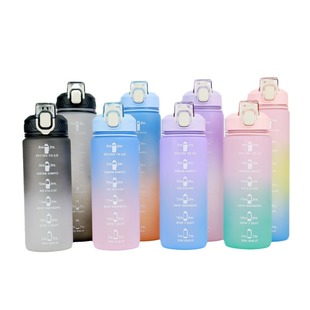 Amazon 1000ML gradient paint suction nozzle elastic cover water Cup men's outdoor convenient large capacity kettle space Cup
