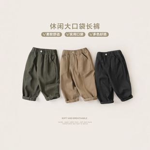 Boys' Woven Casual Pants Spring and Autumn Spring 2025 New Children's Wear Children's Baby Comfortable Spring