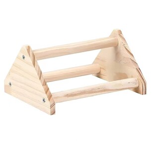 Cross-border New Wooden Parrot Toy Rack Creative Pet Bird Grinding Claw Training Standing Rack Rooster Training Toys