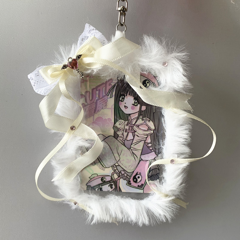 Original Finished Plush Ribbon DIY Two-Dimensional Guka Card Holder Lolita Star Card Holder Bag Pendant Card Holder