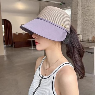 New hat women's big brim sunscreen hat Korean riding summer sun hat fashion sports cute fisherman hat wholesale