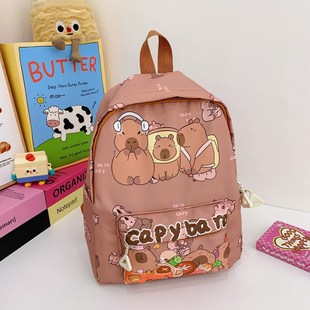 Trendy Printed Backpack Rags Large Capacity Decompression Backpack for Kindergarten Cute Printed 3-6 Years Old Children's Bag