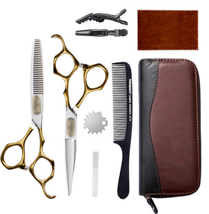 Cross-border supply of 6-inch stainless steel barber scissors hairdressing scissors suit tooth scissors thin scissors special barber tools