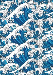 Канагавский серфинг, фабрика плакатов Ukiyo-e для печати