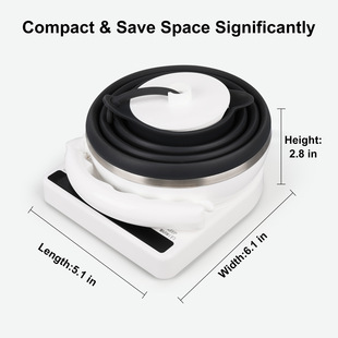 2023 New Amazon Hot Sale Foldable Kettle Outdoor Travel Smart Touch Portable Creative Retractable Kettle