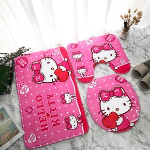 Kt коврик Hello Kitty Мультфильм аниме дверной коврик туалет всасывающий антискользящий мультфильм набор коврик для ванной комнаты
