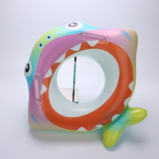 New Thickened Cartoon Children's Swimming Ring Underarm Ring Infant Baby Inflatable Shark Handle Ring Water Floating Ring