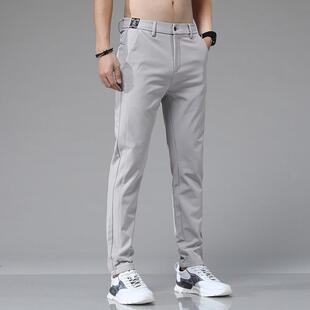 Pants Men's Summer Ice Silk Casual Pants Men's Straight Loose Elastic Thin Quick-drying Sports Summer Pants Breathable