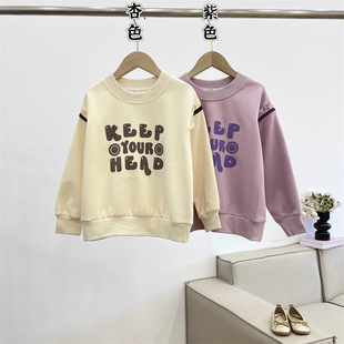 Children's Letter K Shoulder Flying Sweatshirt Ck24Wy3005