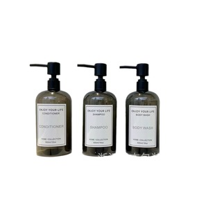 Hotel Manual Press Soap Dispenser Bathroom Shampoo Body Soap Conditioner Bottled Plastic Wash Packaging Bottle