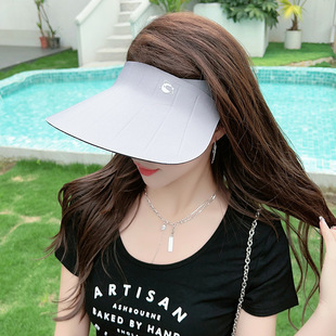New summer seamless empty top hat non-sense integrated women's sunscreen cap UV protection outdoor sports sun hat women