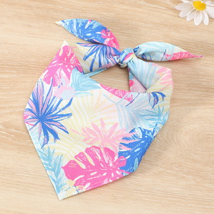 Flowers and plants series pet cat dog saliva towel triangle scarf bib bib bib accessories a variety of optional wholesale