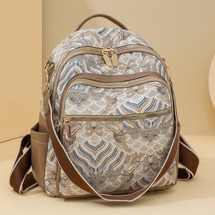 High Texture Fashion Backpack 2024 New Large Capacity Commuter Backpack Student Schoolbag All-match Bucket Bag