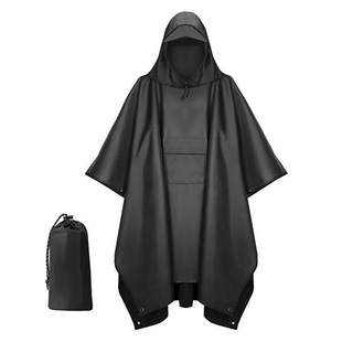 Tianmu Multifunctional Three-in-One Outdoor Square Poncho Foreign Trade Climbing Walking Cloak Raincoat Riding Adult