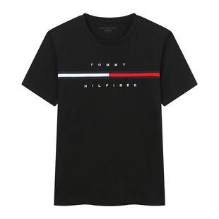Tommy Tommy мужская футболка из чистого хлопка с короткими рукавами, летняя свободная универсальная повседневная рубашка большого размера с круглым вырезом и половиной рукавов