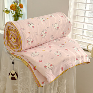 Class A Washed Double Yarn Soybean Fiber Summer Quilt Single Summer Cool Quilt Air-conditioning Quilt Cool Feeling Student Quilt Quilt Core