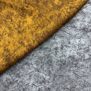 Satin Crack Printed Fabric New Chinese Style Distinctive Leaves Crack Simi Dye Women's Skirt suit Dress Fabric