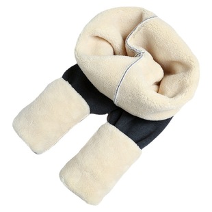 Extra-thick Lamb Fleece Leggings Women's Autumn and Winter One-piece Pants fleece-lined Thickened Outer Wear plus size chubby girl Northeast Warm Cotton Pants