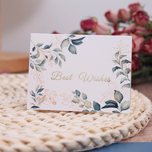 ins style Mori cartoon gilding greeting card blessing small card message card gratitude universal flower shop cake shop gift