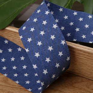 Double-sided printing Denim ribbon handmade diy bow hair accessories shoes and hats clothing accessories accessories ribbon