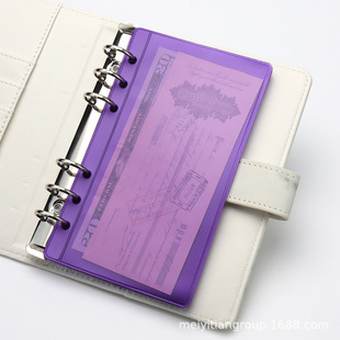 in stock Side Opening Colorful PVC Single Pocket Loose-leaf Bag A6 Mini Non-zipper Loose-leaf Folder Storage Bag for Core