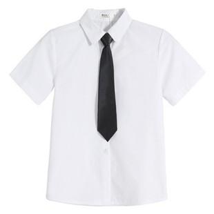 Boys' Shirt Long Sleeve Big Children's Cotton White Performance Shirt Children's Girl's School Uniform Dress Top Spring and Autumn