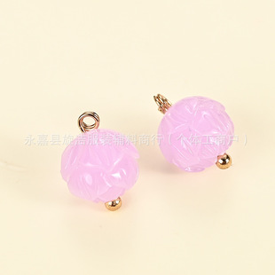 Plate Buckle Cheongsam Button Round Tang Suit Han Dynasty Colorful Pearlescent Button Pearl Button Imitation Jade Beads Hand-sewn Decorative Button