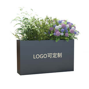 Outdoor Iron Flower Box Balcony Courtyard Square Planting Flower Box Commercial Street Square Sales Office Groove Partition Fence