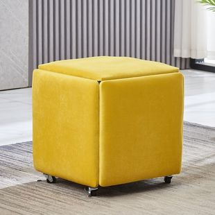 Nordic Internet Popular Storage Stool Shoe Changing Stool Multifunctional Small Stool Foldable Bench Rubik's Cube Stool Five-in-One Group Minyi