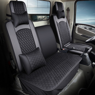 Jianghuai Light Truck Special Leather Seat Cover Junling V5V6 Kangling H3J6 Shuai Ling Q6 Row Half-compartment Cushion