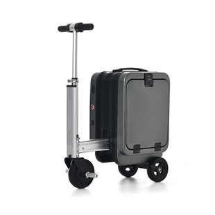 Multifunctional electric riding suitcase 20-inch scooter boarding password suitcase front open lid pull rod suitcase women