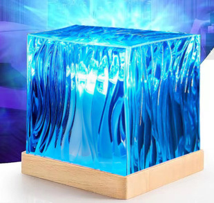 Cross-border Amazon flame polar shadow led night light water ripple dynamic atmosphere light AmbientLighting