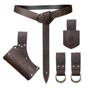 Medieval waist five-piece Nordic Viking style vintage COSPLAY props Amazon TEMU cross-border