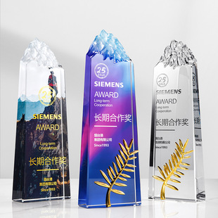 Crystal Resin Trophy Конкурс Медаль Пятиконечная звезда Thumb Trophy Ежегодная встреча Награда Памятная надпись Изготовление на заказ трофея
