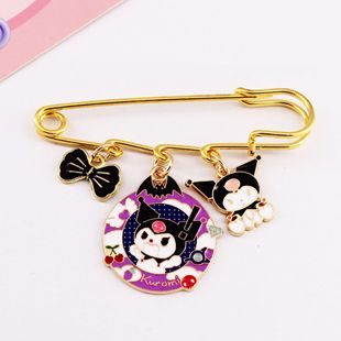 Cartoon Cute Creative Pooh Piglet Culomi hellokitty Exquisite Niche Metal Oil Drop Brooch Pin