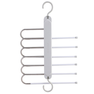 Folding Trouser Rack Multi-Layer Trouser Storage Hanger Magic Trouser Clip Multi-Functional Stainless Steel Non-Slip Trouser Hanger