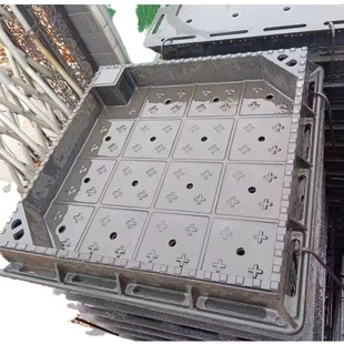 Ductile iron square manhole cover sunken manhole cover double-open multi-open square manhole cover cast iron manhole cover well seat power manhole cover