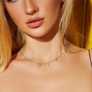 FEEHOW AliExpress ins Spring and Summer New Joker Girl Star and Moon Clavicle Chain