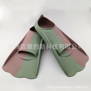 Swimming Flipper Men's and Women's Freestyle Silicone Short Flipper Children's Diving Flipper Foot Flipper Duck Flipper Snorkeling Equipment