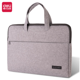 Deli 5590 portable briefcase office conference bag computer bag business document bag handbag printed logo